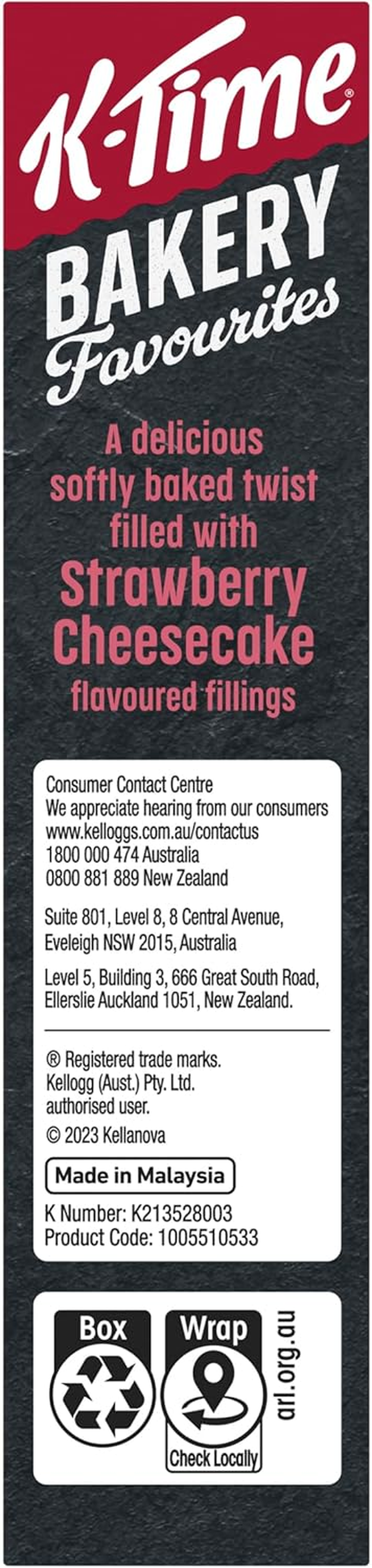 Kellogg&rsquo;S K-Time Twists Bakery Favourites Strawberry Cheesecake 5 Bars image number 5