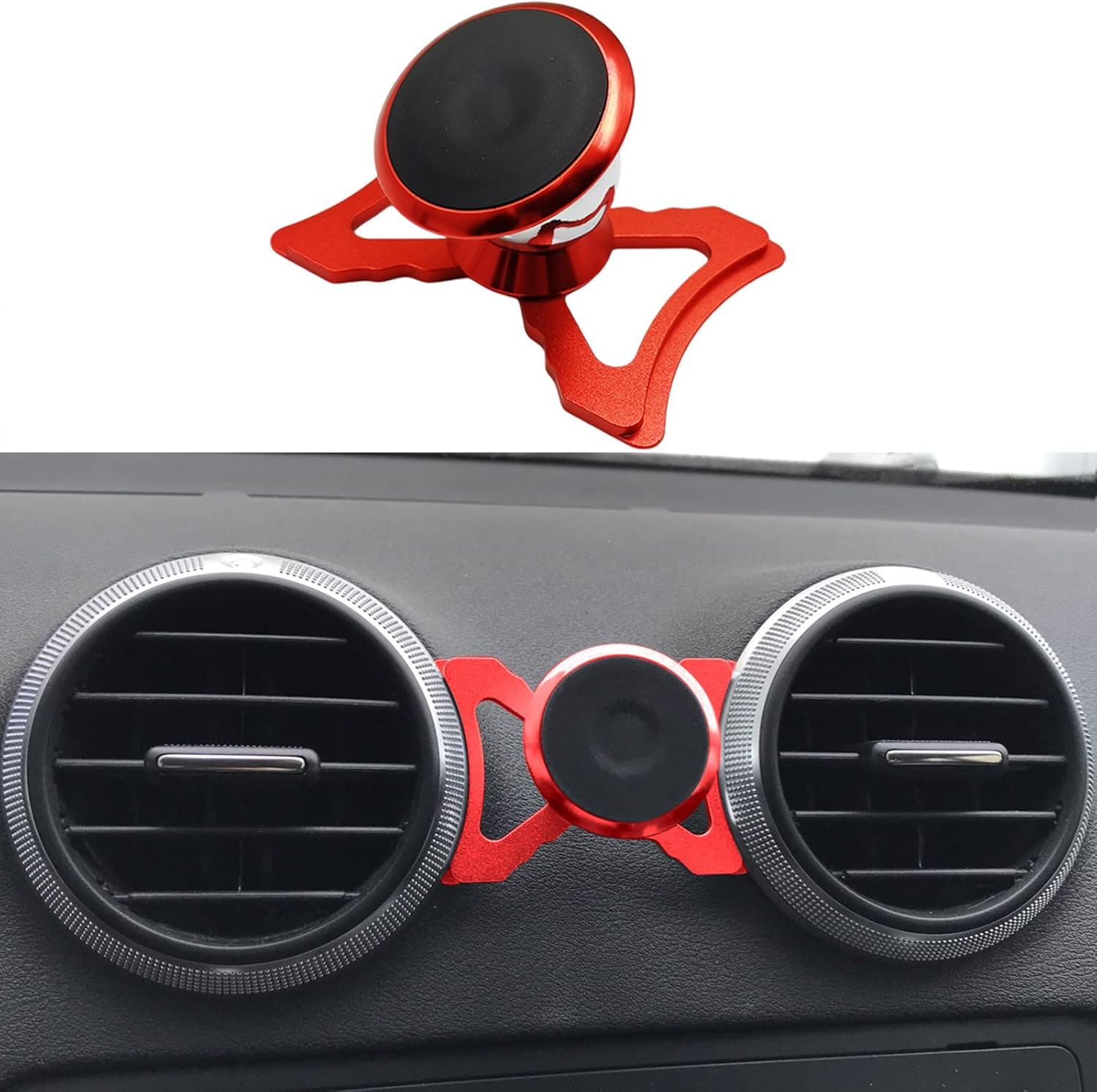 Cookiss Magnetic Mobile Phone Holder Compatible with Audi A3 8P and Audi S3 8P Suitable for Smartphone and GPS with Car Mobile Phone Holder 360 Degree Adjustable View (Black)
