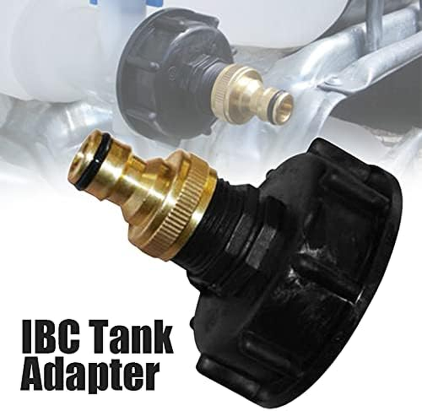 2 Pack IBC Tank Adapter, Pipe Tap Cap Joint S60X6 Coarse Threaded Water Containers Fitting Kits for IBC Ton Valve image number 3