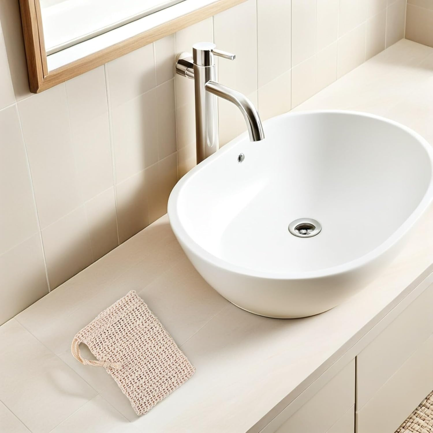 WOONEKY 10Pcs Soap Saver Mesh Bags for Shower and Facial Care Exfoliating Foaming Net Pouch with Drawstring Reusable Quick-Dry Body Scrub Soap Holder for Efficient Cleansing and Pore image number 3