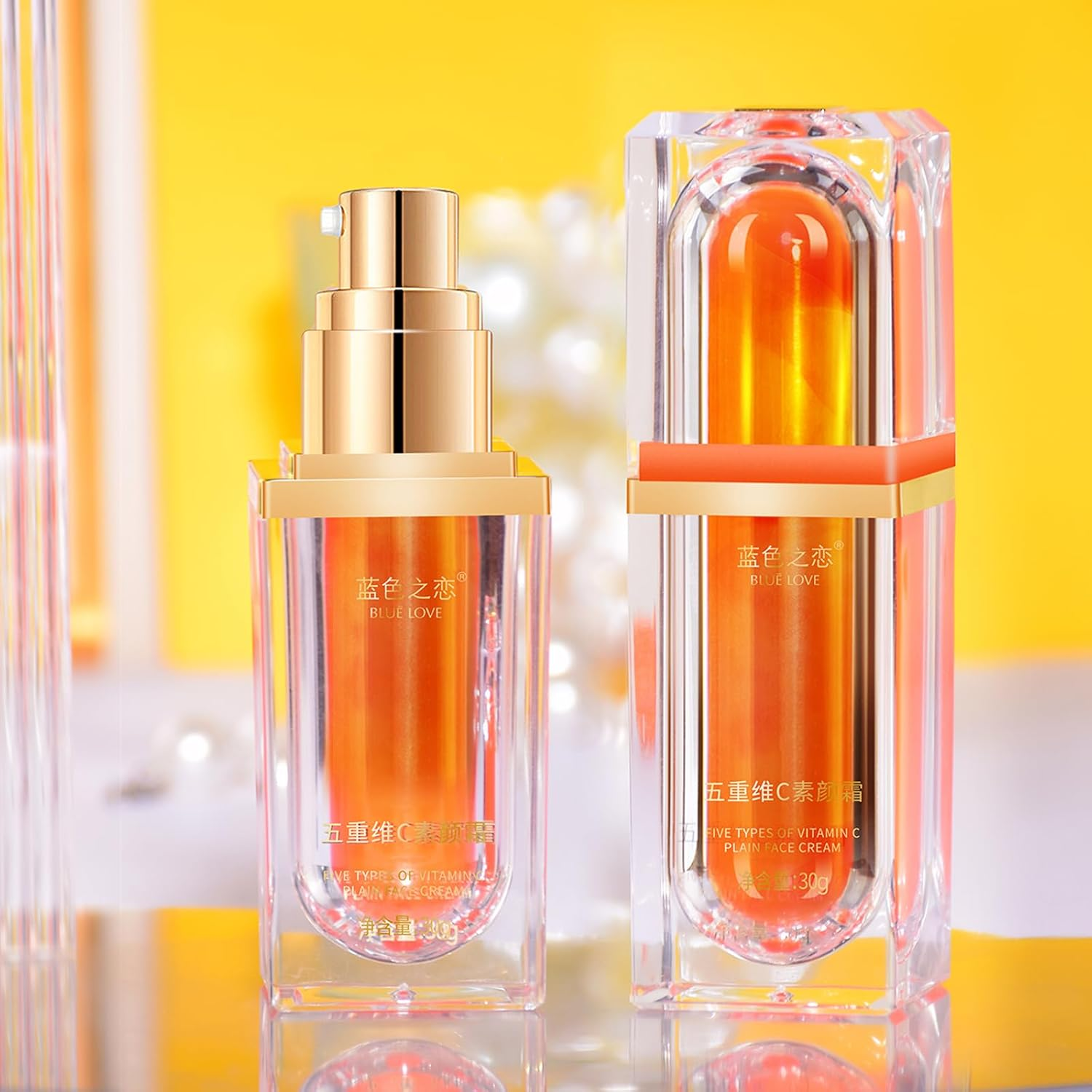 2CPS Five Vitamin C Tone up Cream, Natural-Looking Silky Tinted Moisturizer Quick Makeup Cream, Face Moisturizer Liquid Foundation for All Skin Types, 5.5Oz image number 1