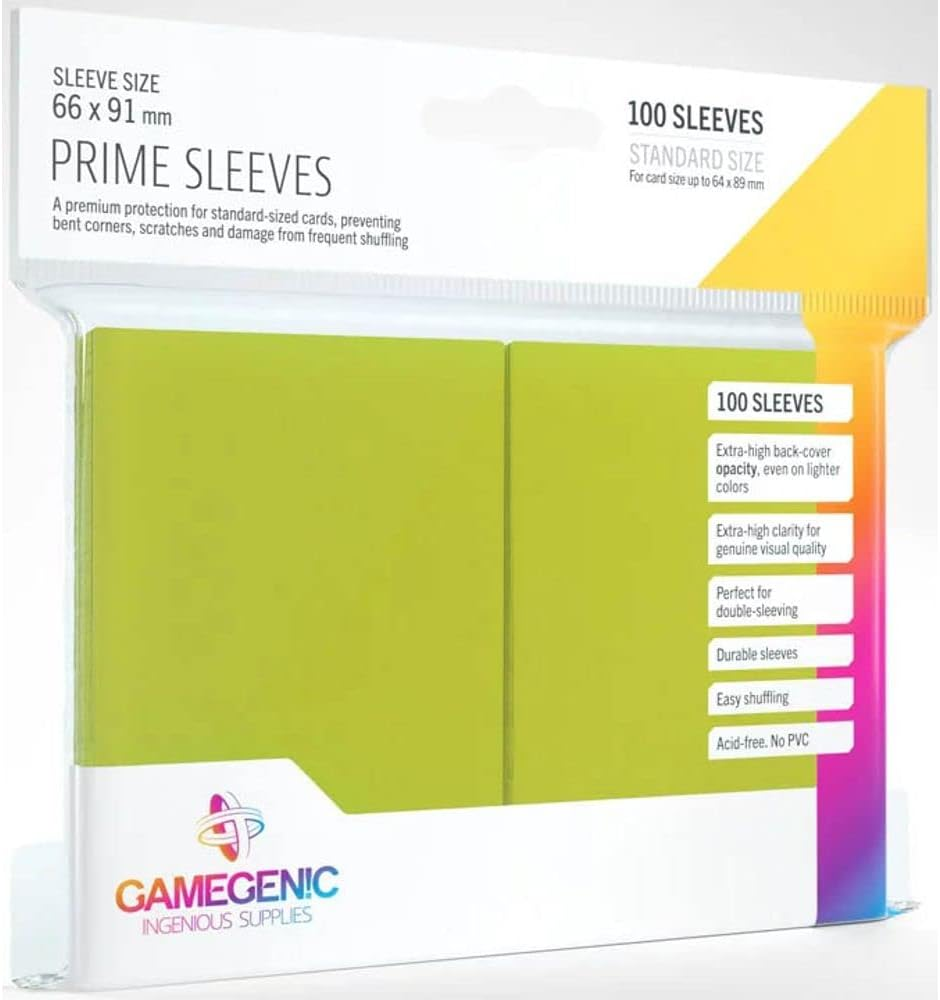 Gamegenic Prime Card Sleeves with 100 Sleeves per Pack, Lime image number 2
