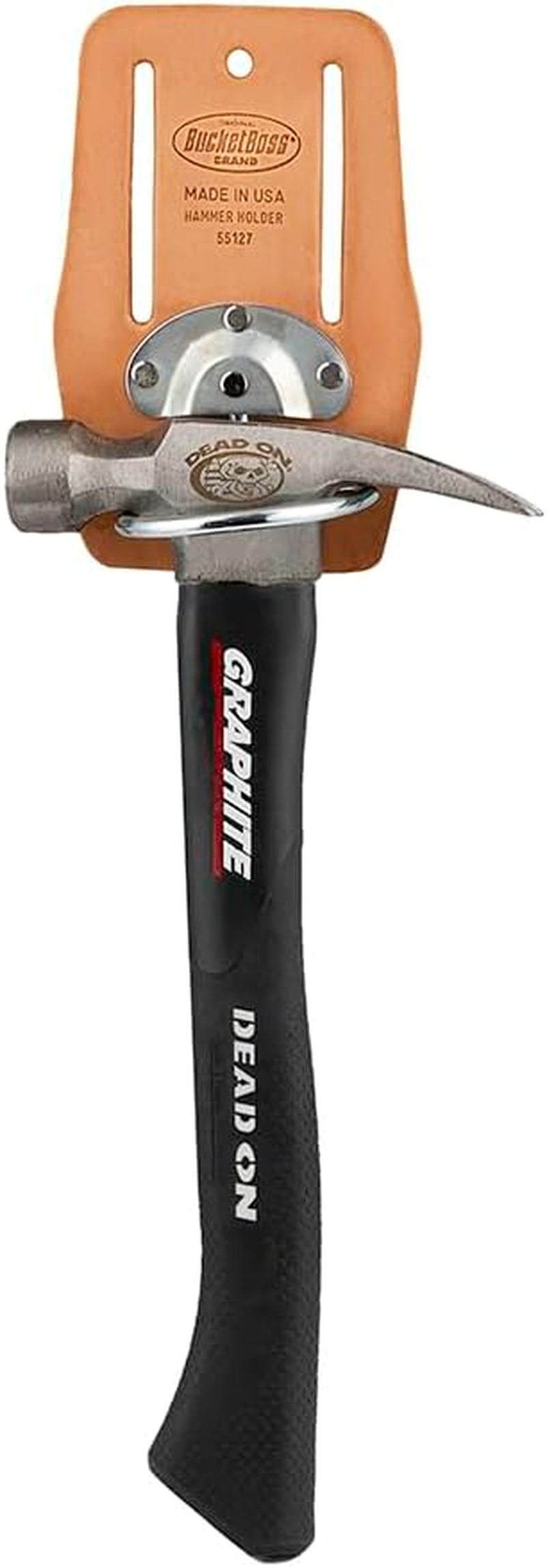 Bucket Boss 55127 Swinging Hammer Holder, Saddle Leather