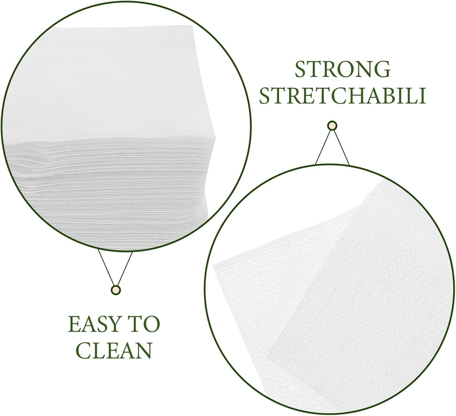 GAROZATION 500Pcs Stretchable Cosmetic Cotton Pads for Face and Eye Makeup Removal &ndash; Breathable Water-Spun Nonwoven Fabric &ndash; Dual-Use Dry and Wet Facial Cleaning Pads for Professional Beauty image number 6