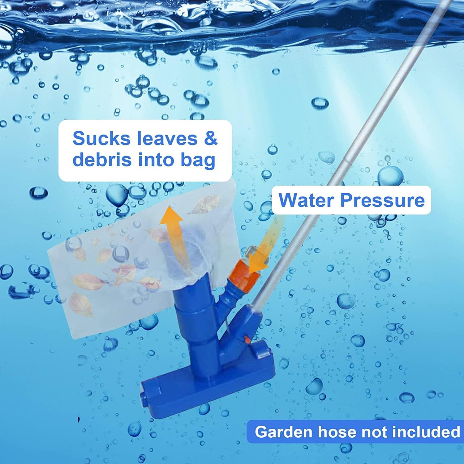 Qiugosun Hot Tub Vacuum Cleaner,Portable Mini Swimming Pool Pond Spa Jet Vacuum Cleaning,Mini Jet Vac Vacuum Cleaner for Pool Spa Fountain Hot Tub(No Garden Hose Included) (LSK0004Y06J01) image number 6