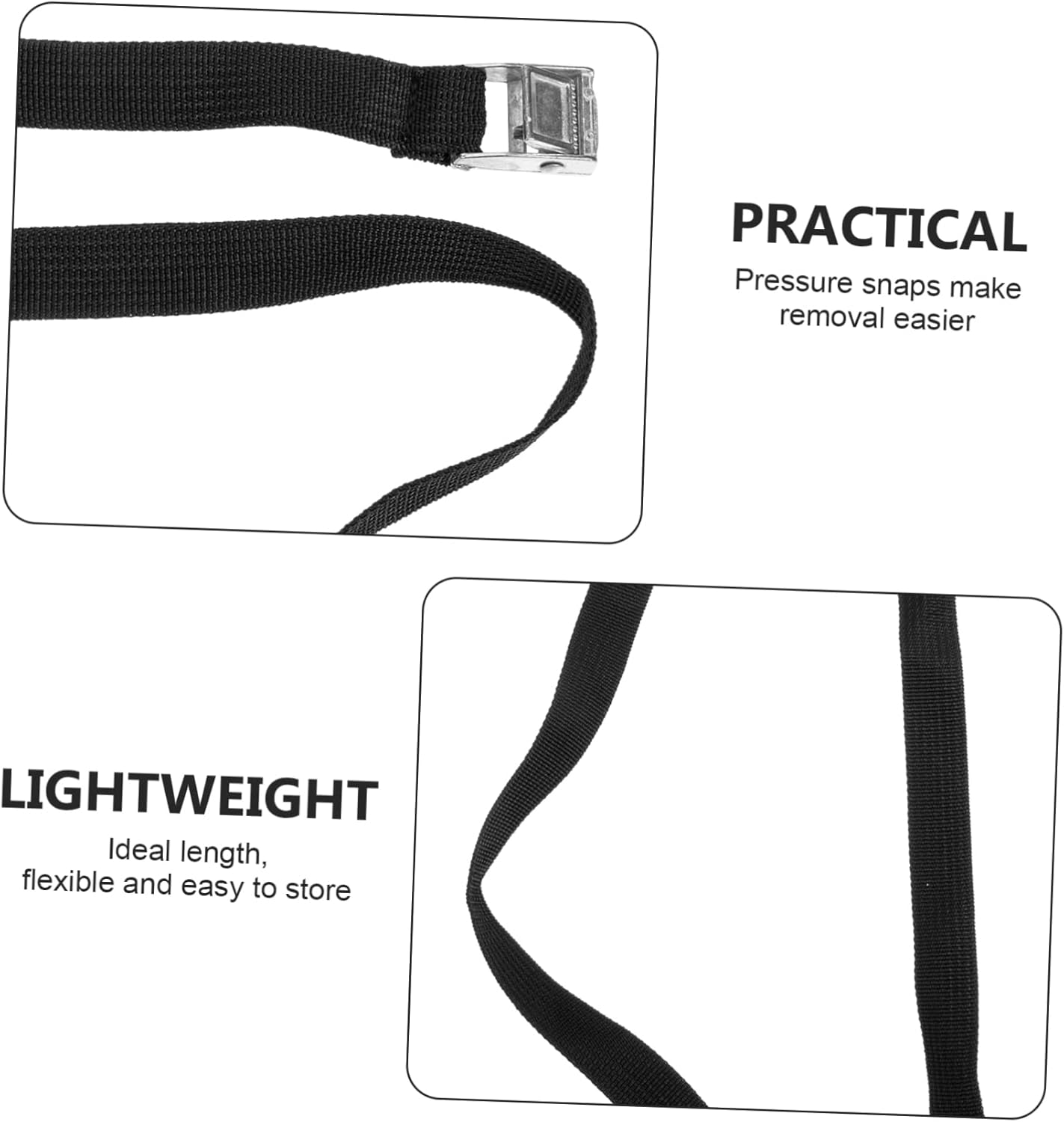 LOORGVEL 2Pcs Luggage Bundling Straps with Buckle Travel Suitcase Tie Straps for Outdoor Fitness Gear and Surfboard Roof Rack Secure Packing Belt image number 6