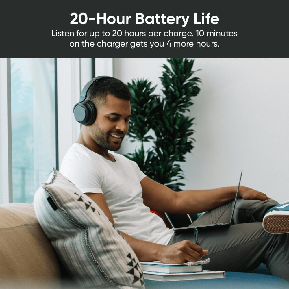 Wyze Headphones Noise Cancelling, Wireless over Ear Bluetooth Headphones with Mic, Headset with Microphone, Alexa Built-In, Hifi Sound, Transparency Mode for Travel Home Office, Custom EQ via Wyze App image number 3