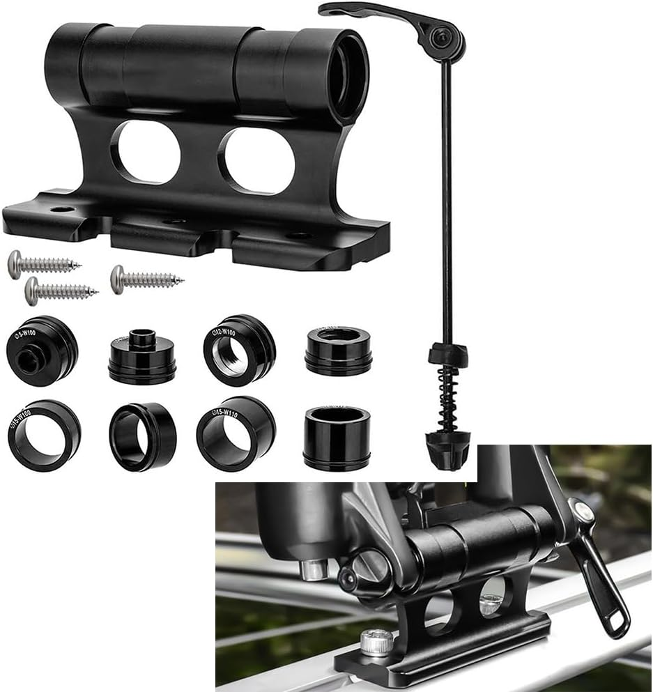 Bike Fork Mount Bicycle Car Racks Roof Rack Bike Mount Quick Release Thru Axle Carrier - With Quick Release image number 2