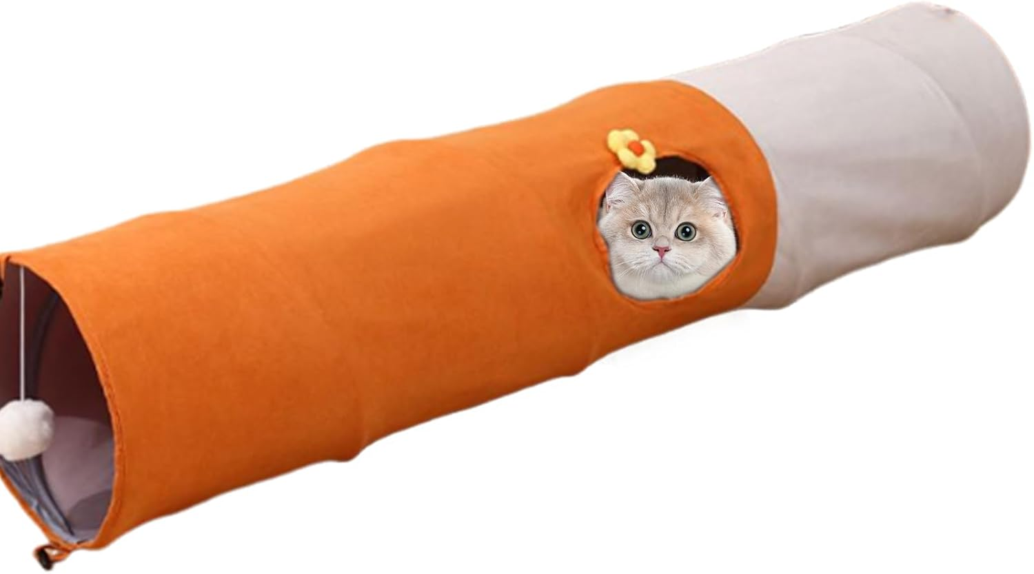 Cat Tunnel - Foldable Tunnel for Cats with Ball,Scratch-Resistant Mental Enrichment Tent for Training Tool Living Room Exercise Equipment