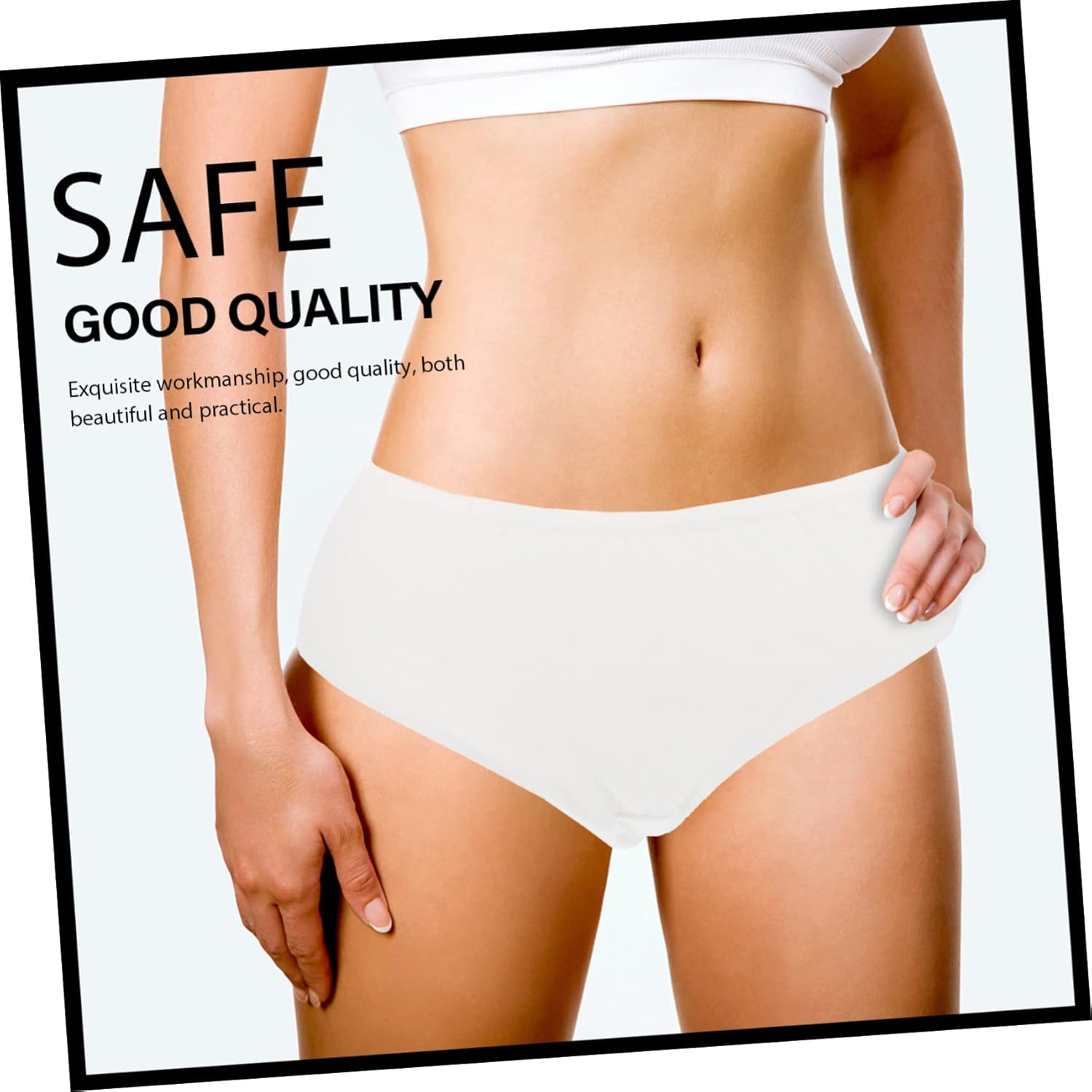 4Pcs Disposable Cotton Underpants for Pregnant Women Breathable Maternity Panties Moisture-Absorbing Period Briefs XXL Size for Postpartum Use White image number 2