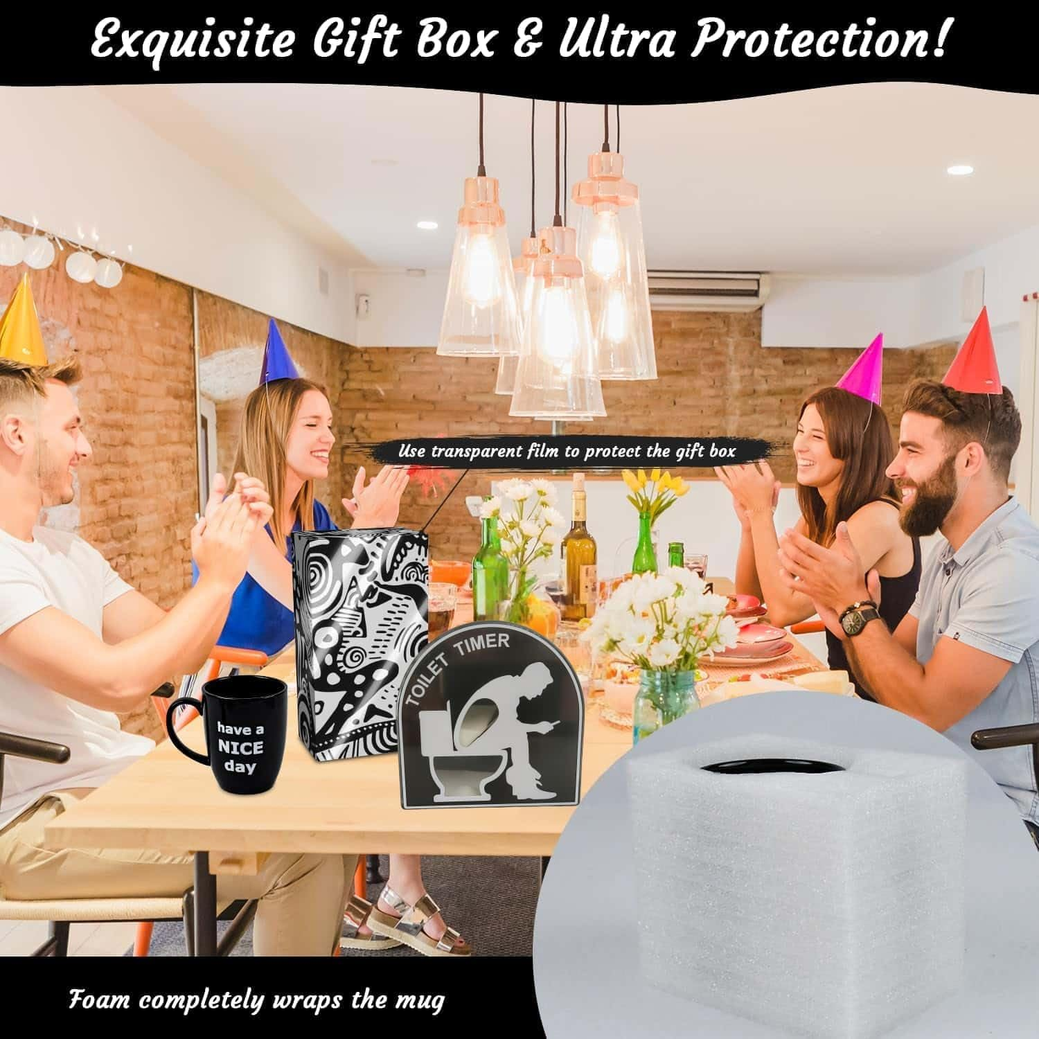 HOLADAWN Funny Toilet Timer, Bathroom Prank Gifts for Blokes, Dad & Mates, Novelty Gag Gifts for White Elephant image number 1