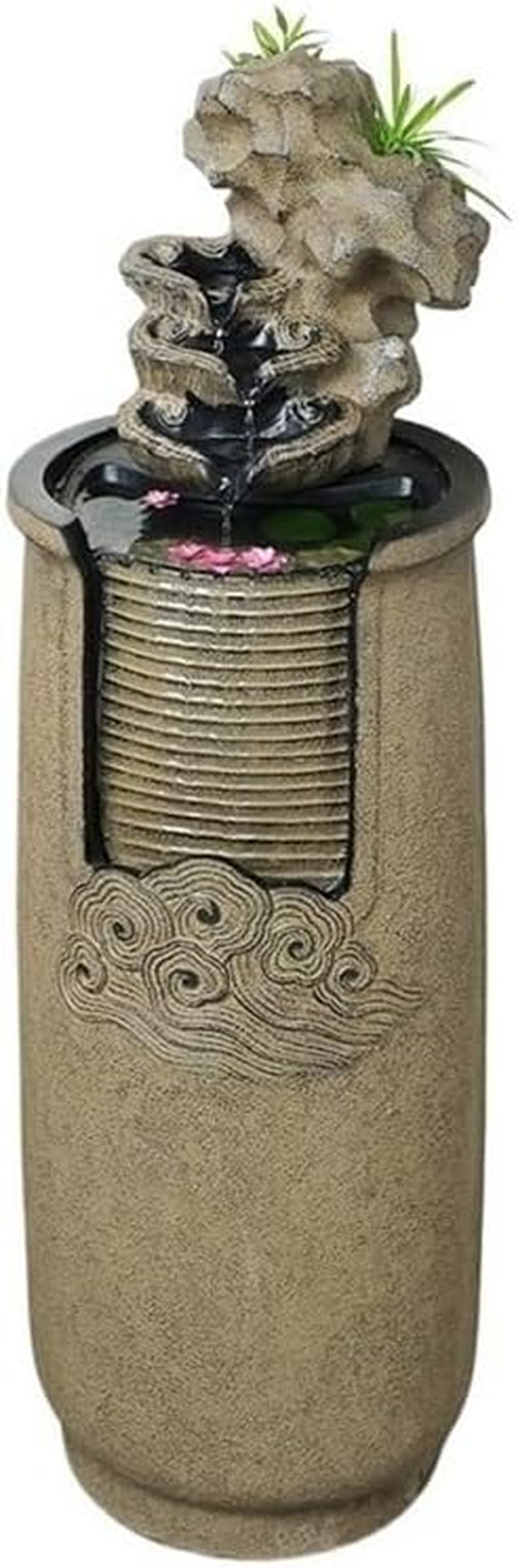 Outdoor Fountain 115Cm Garden Waterfall Indoor Large Water Feature Independent Fountain Used for Courtyard Terrace Porch Home Decoration image number 4