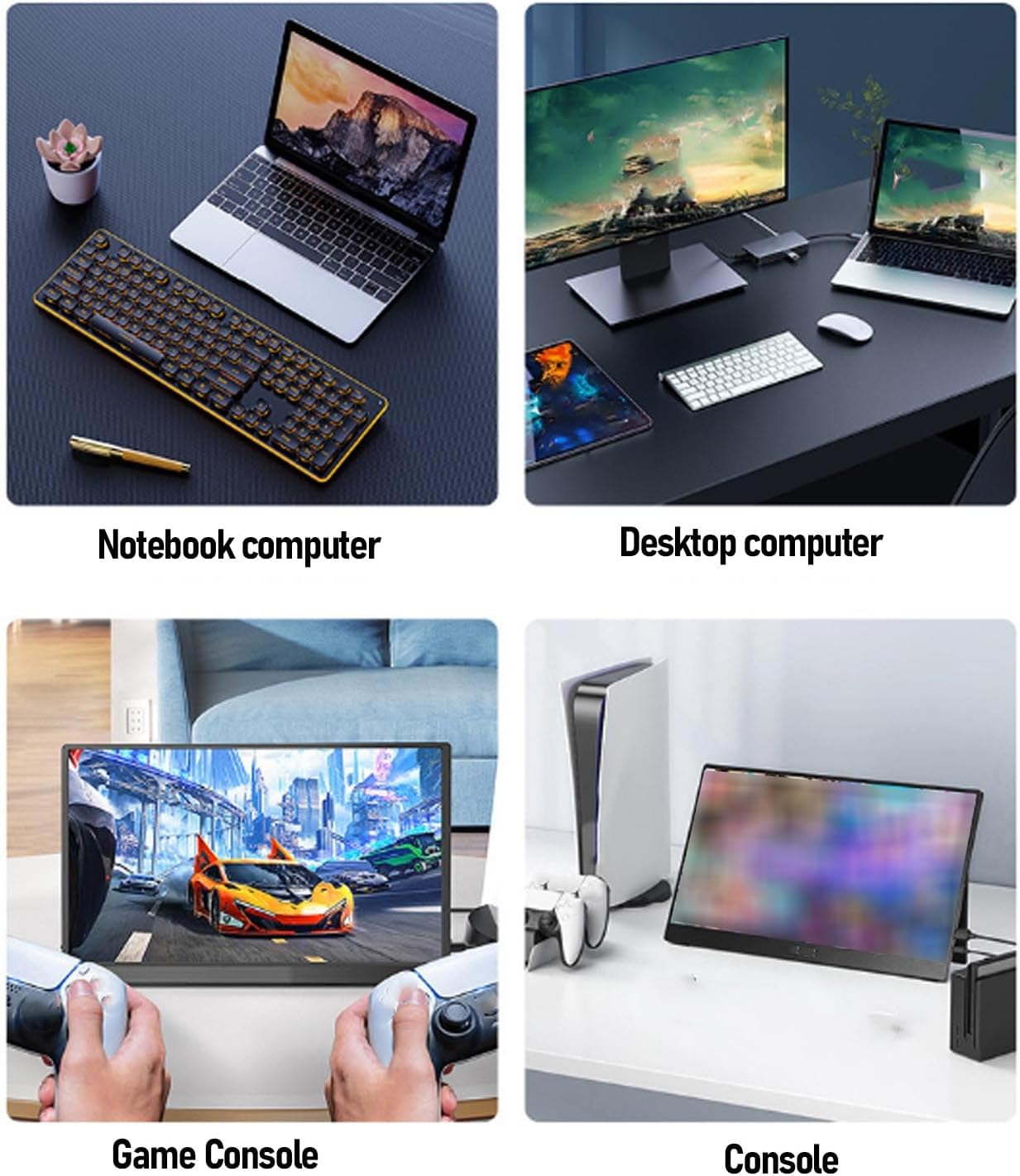 16 4K 120Hz Portable Monitor, HDR Display with Dual USB-C & Minihdmi, Built-In Speakers, Low Blue Light Eye Care Screen for Laptop/Gaming/Office image number 6