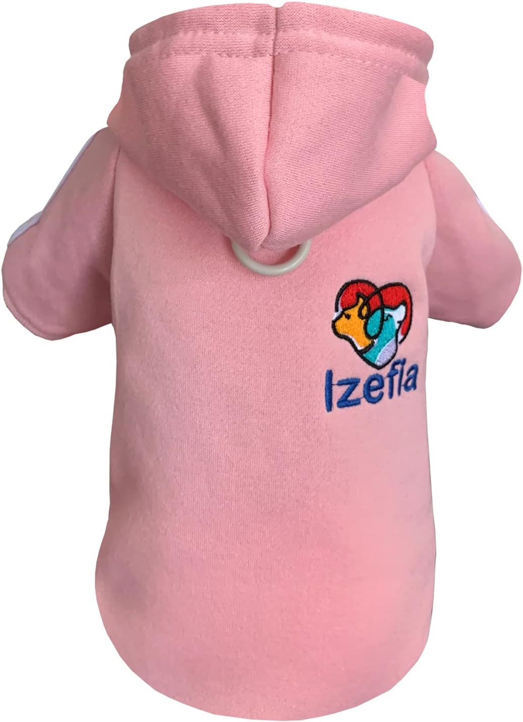 Izefia Dog Hoodie Dog Hoodies Clothes Apparel Fleece Dog Sweater Winter Sweatshirt Warm Cotton Loop Basic Dog Hoodie for Small Dog Puppy Cat Pink M image number 4