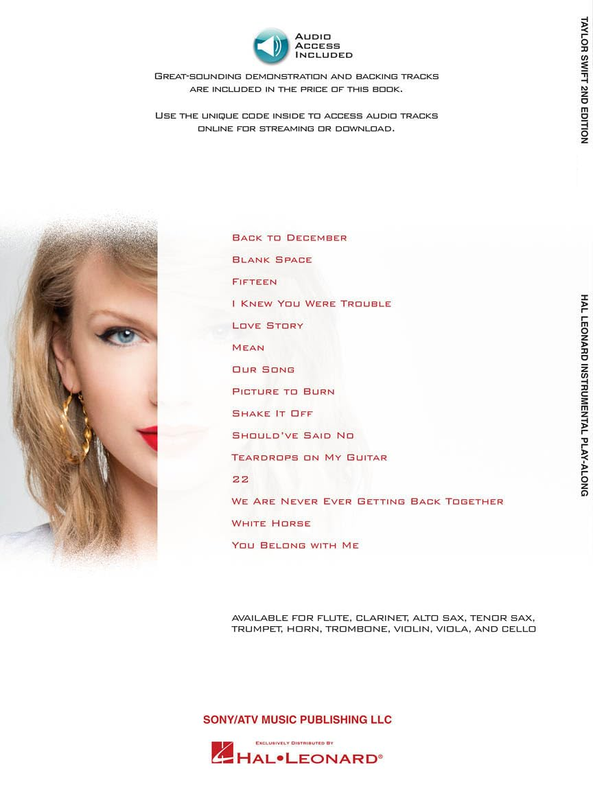 Taylor Swift for Clarinet - Instrumental Play-Along Cd/Pkg: Clarinet Play-Along Book with Online Audio image number 3