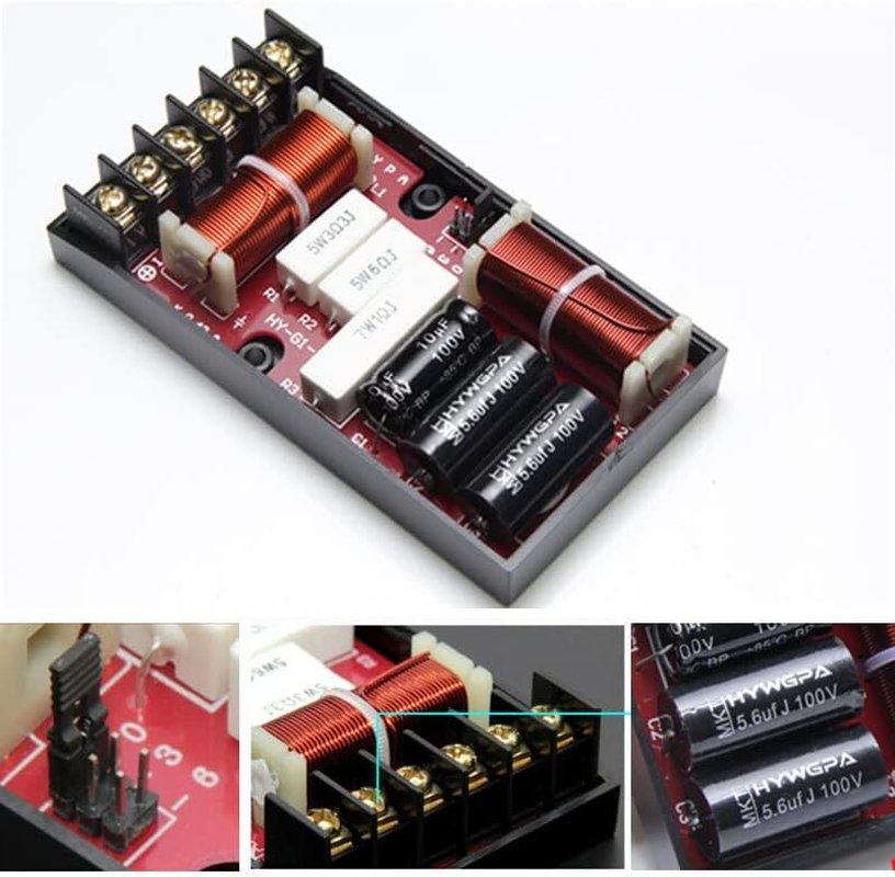 KERREY 2PCS 2 Way 80W Car Speaker Treble 2800Hz Bass Frequency Divider Circuits MKT Automotive Hifi Stereo Audio Crossover Filters image number 1