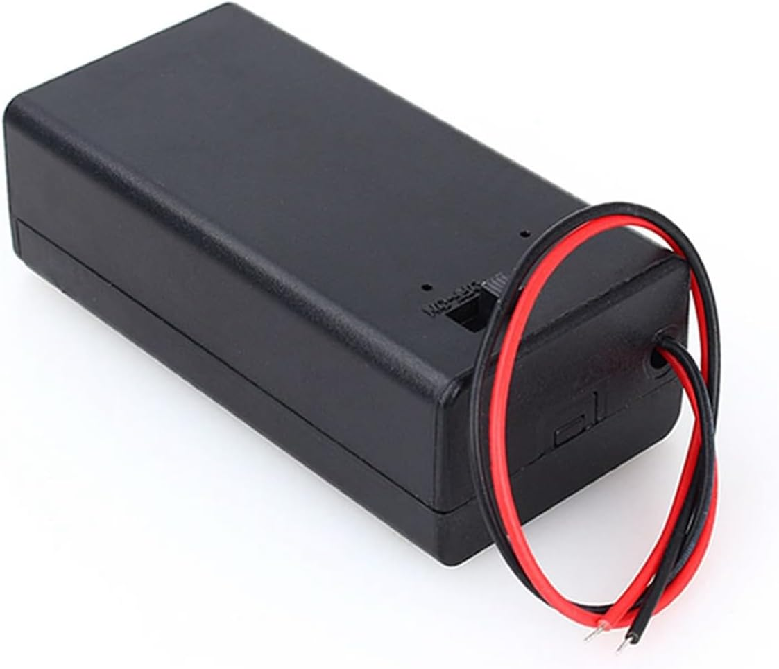 Stable with Cover Battery Box, Firm Case with 150Mm Battery Clip, for Power Supply External Power Supply 9V Household Battery image number 1
