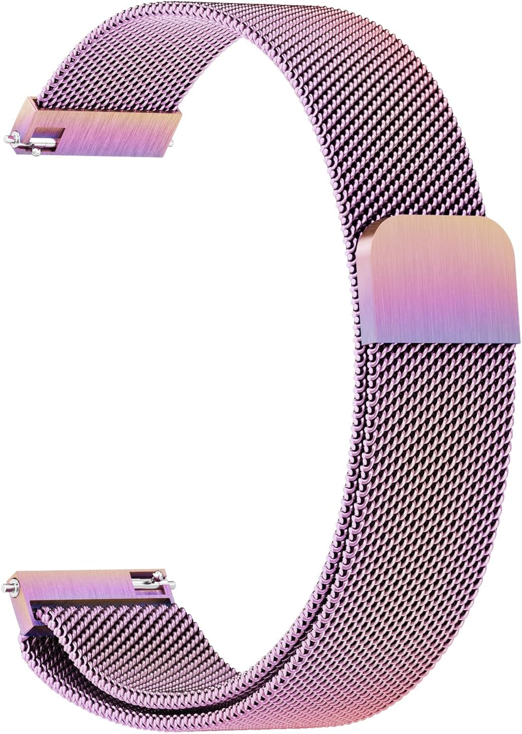 Metal Stainless Steel Loop Quick Release 20Mm 22Mm for Men Women, Adjustable Comfortable Magnetic Milanese Mesh Replacement Strap for Smart Watch Sport Watch