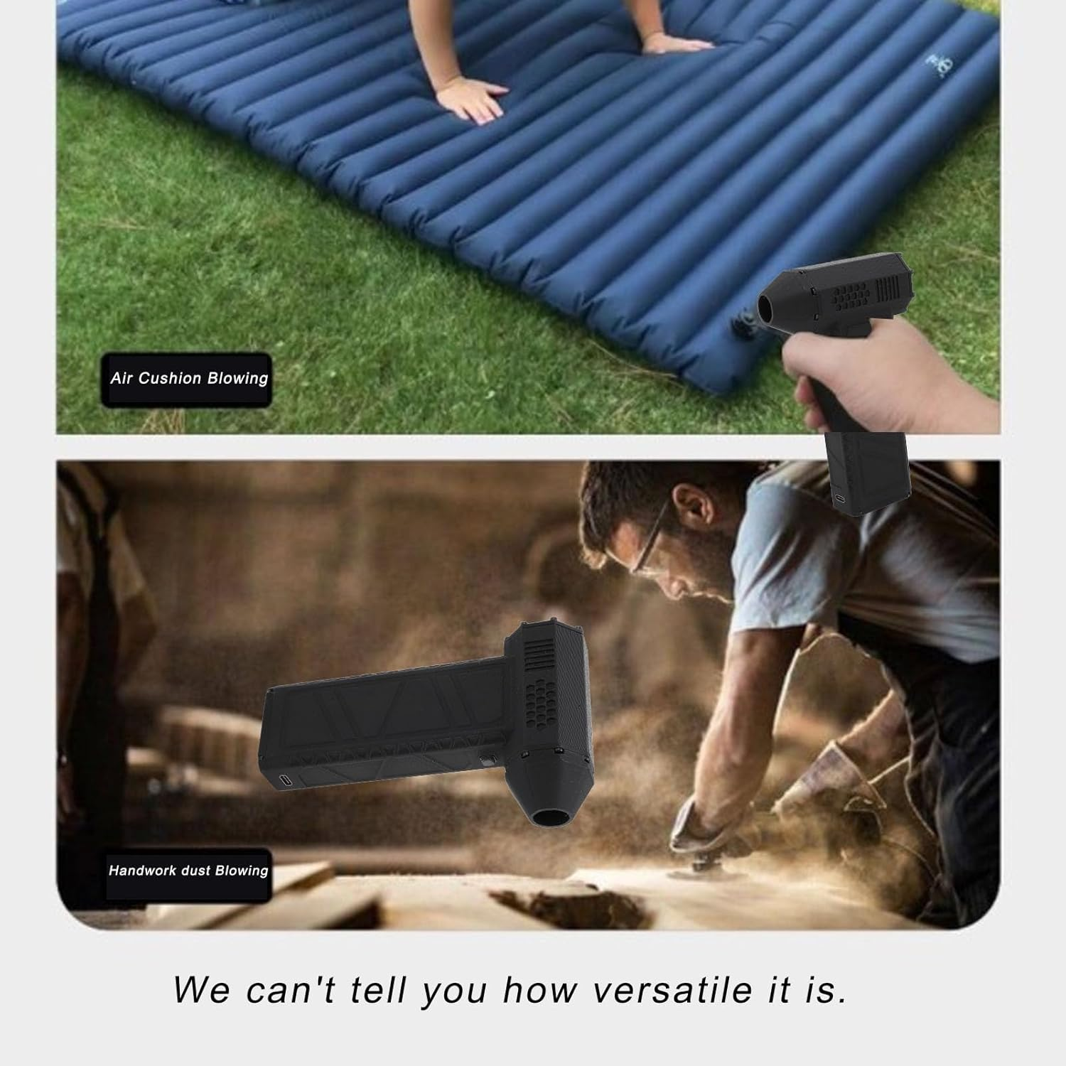 Electric Air Duster, 300000RPM Compressed Air Duster, USB C 15W PD QC Fast Charging 16000Mah Speed Adjustable Jet Dry Blower for Car,Cleaning, Camping image number 4