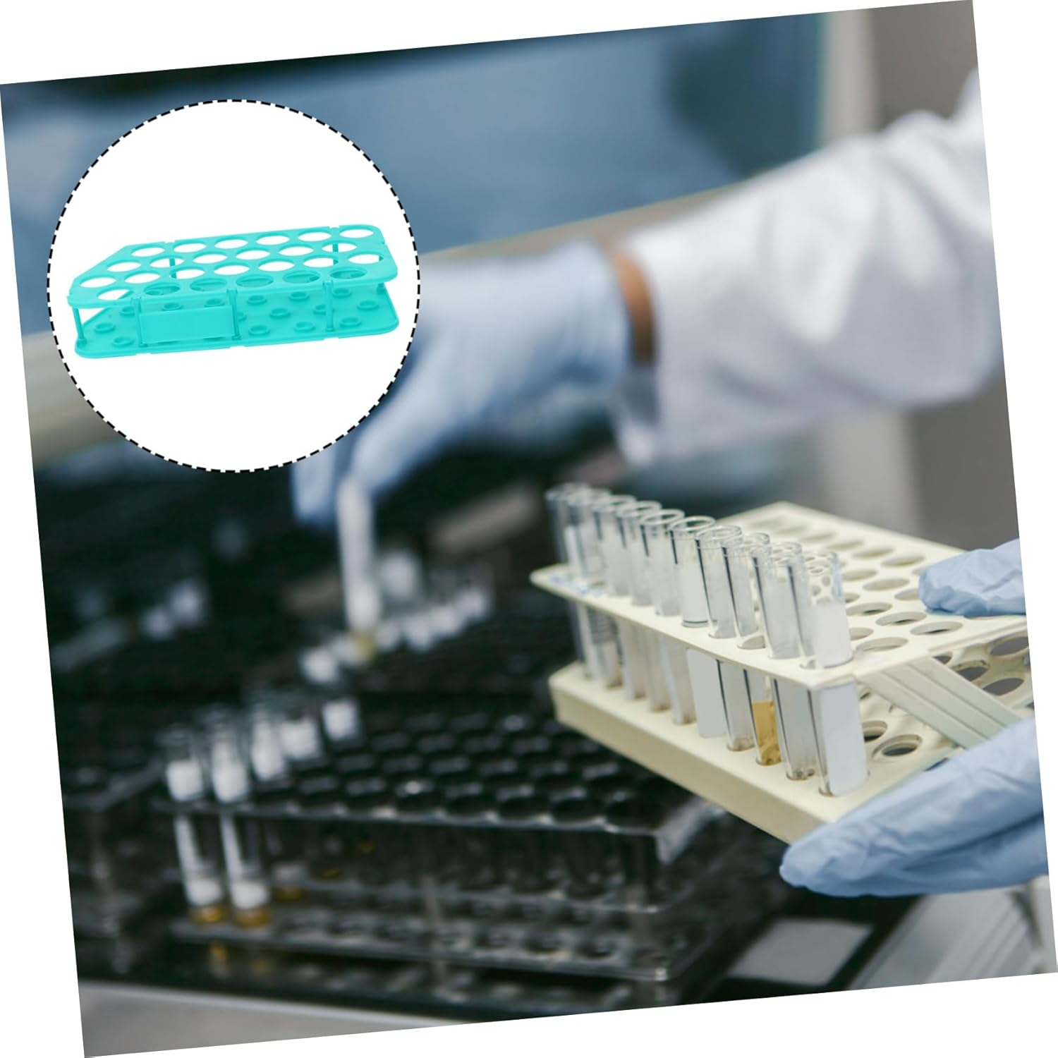 SOLUSTRE Centrifuge Tube Rack 50Ml 25 Holes Detachable Single-Sided Lab Tube Holder for Scientific Research Industrial and Laboratory Use