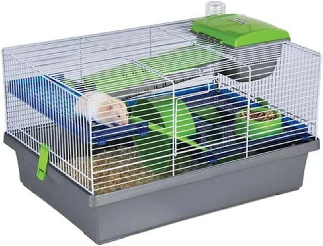 Rosewood Small Animal Pico Hamster Cage, Pink/Silver - Green/Silver