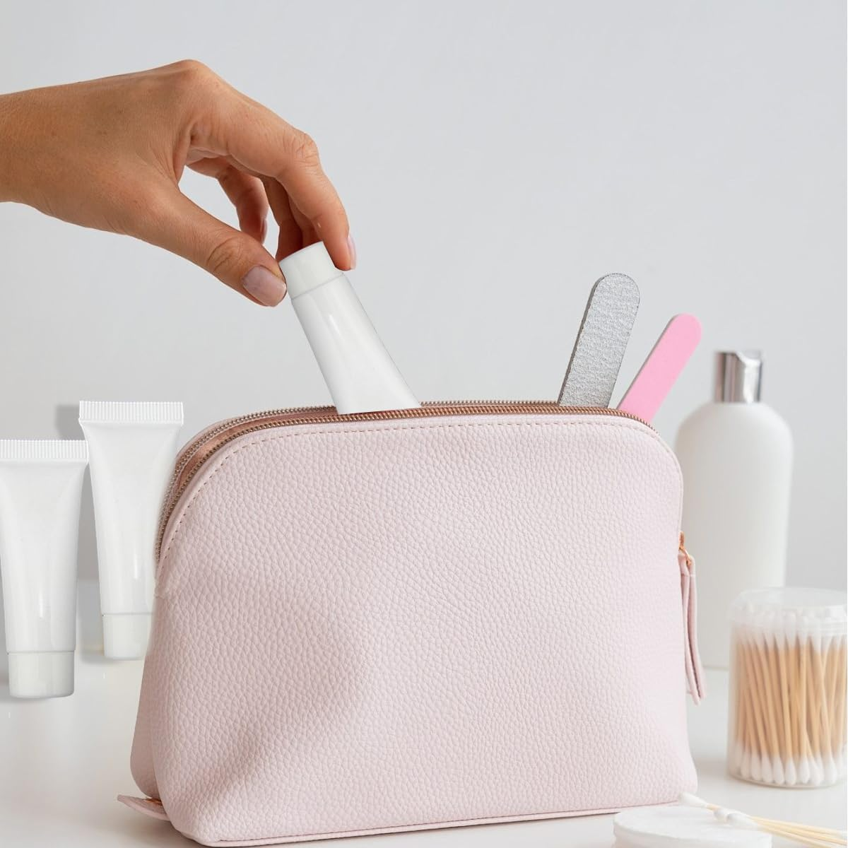 AIMALL 10PCS Cosmetic PE Tubes for Facial Cleanser, Hand Cream, and Lotions, Packaging 0.34/0.68/1.01/1.35 Oz, White image number 1