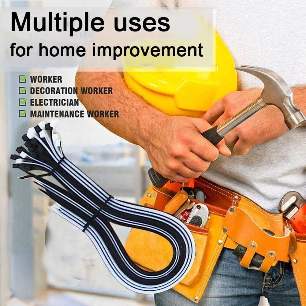 Tootoo 200/400Pcs Cable Ties Ziptie Nylon UV Stabilised Plastic Electrical Wire Bundle Bulk (200, 200Mm X 3.6Mm (Color Random)) image number 5