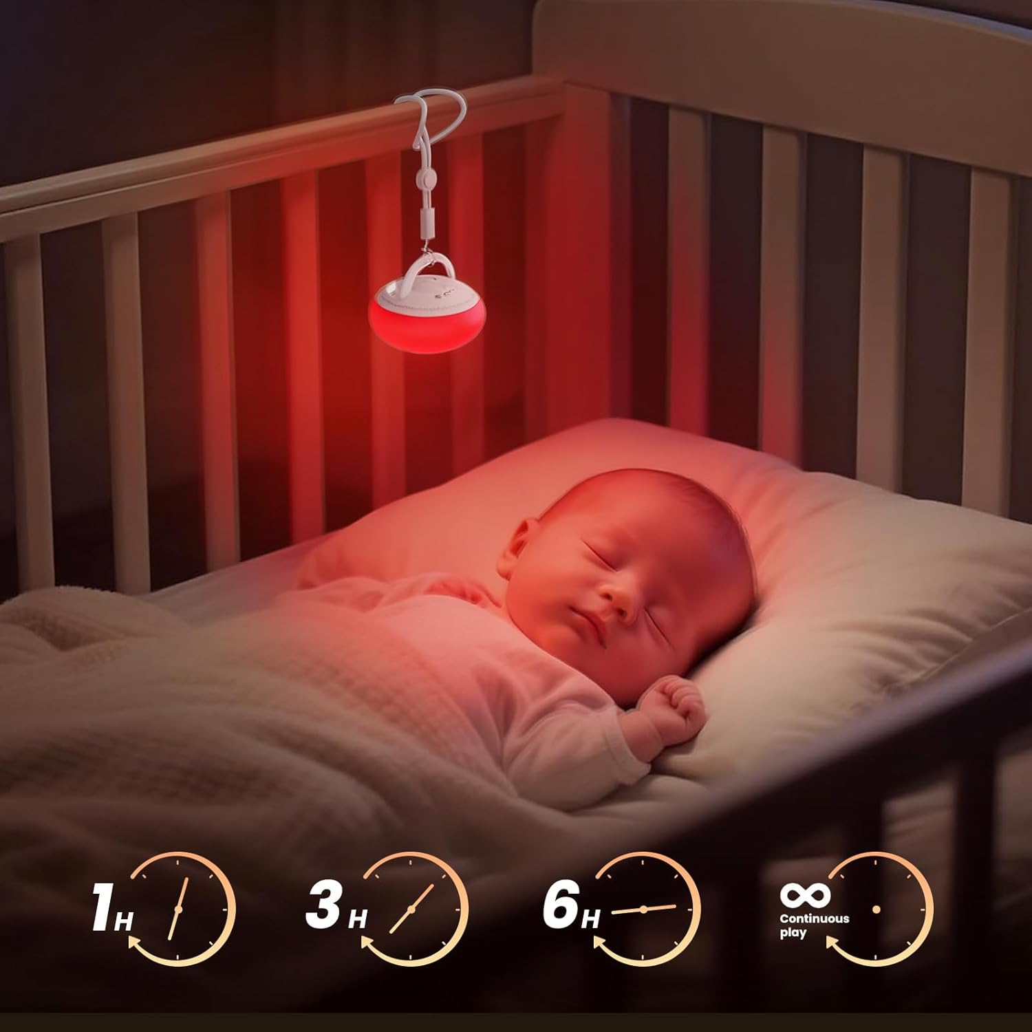Night Light, Timer & Stepless Dimming, Portable Hanging Design for Breastfeeding, Kids Bedroom & Travel, Eye-Caring Night Light for Baby 3 Light Modes (Warm White/Amber/Red)