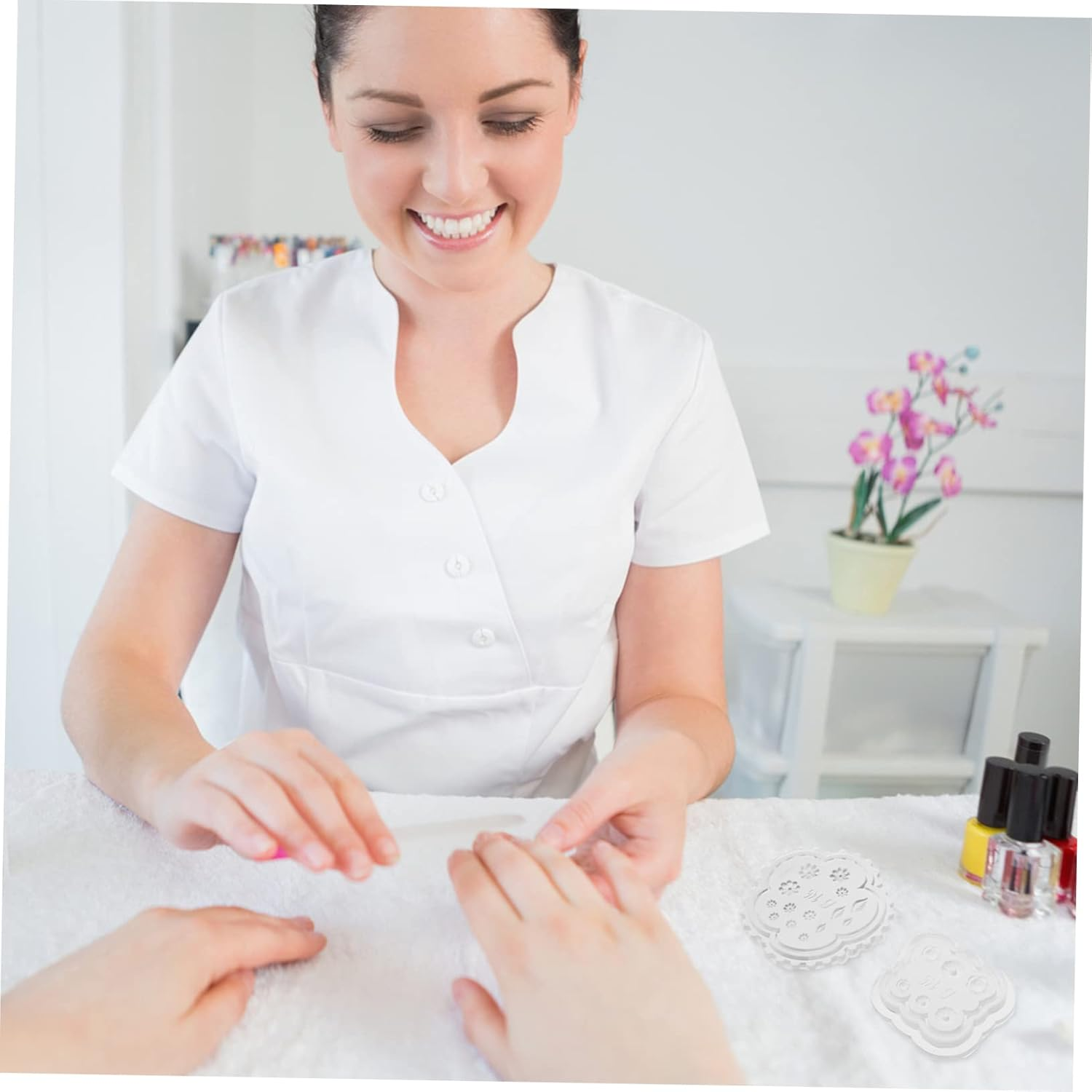 HEATSHAKING 5Pcs Silicone Nail Art Molds DIY Manicure Carving Casting Molds Creative Heart Shape Craft Accessories Resistant and Easy to Clean for Unique Nail Decorations image number 2