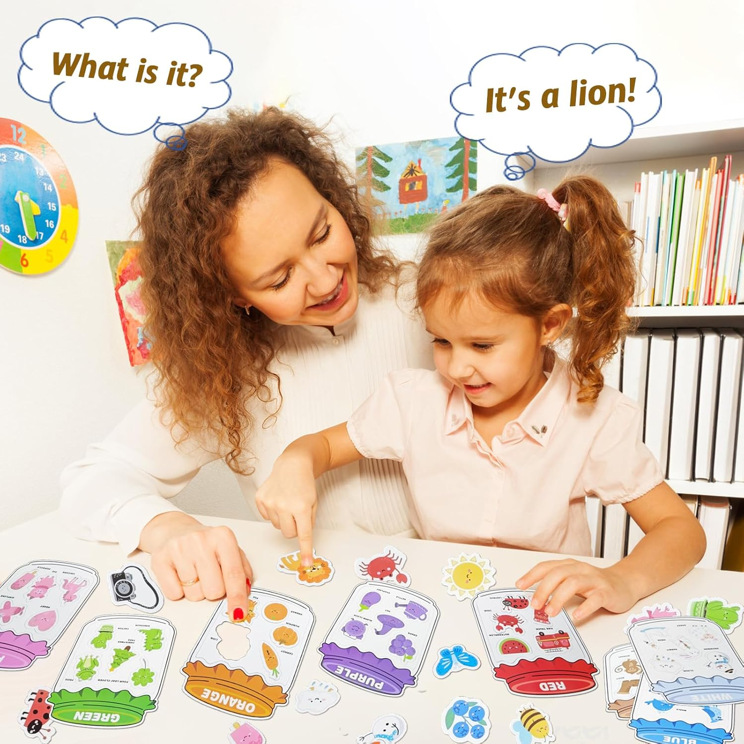 10 Pieces Color Sorting Toys, Educational Flash Cards image number 5