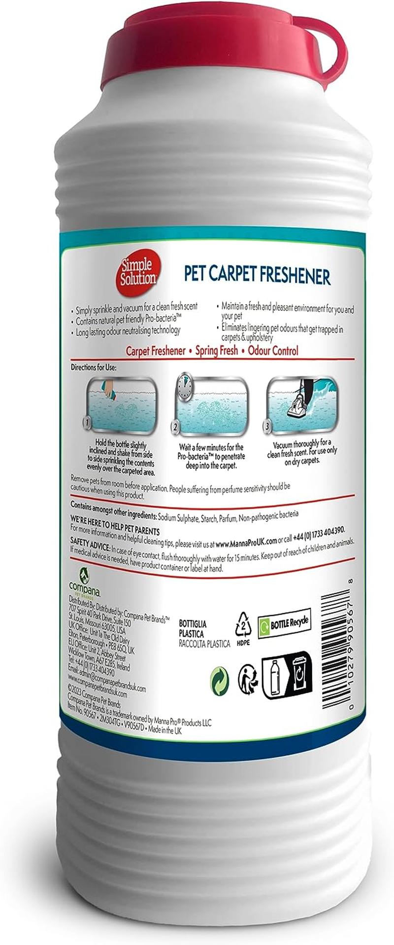 Simple Solution Pet Carpet Freshener with Enzymatic Cleaning Granules