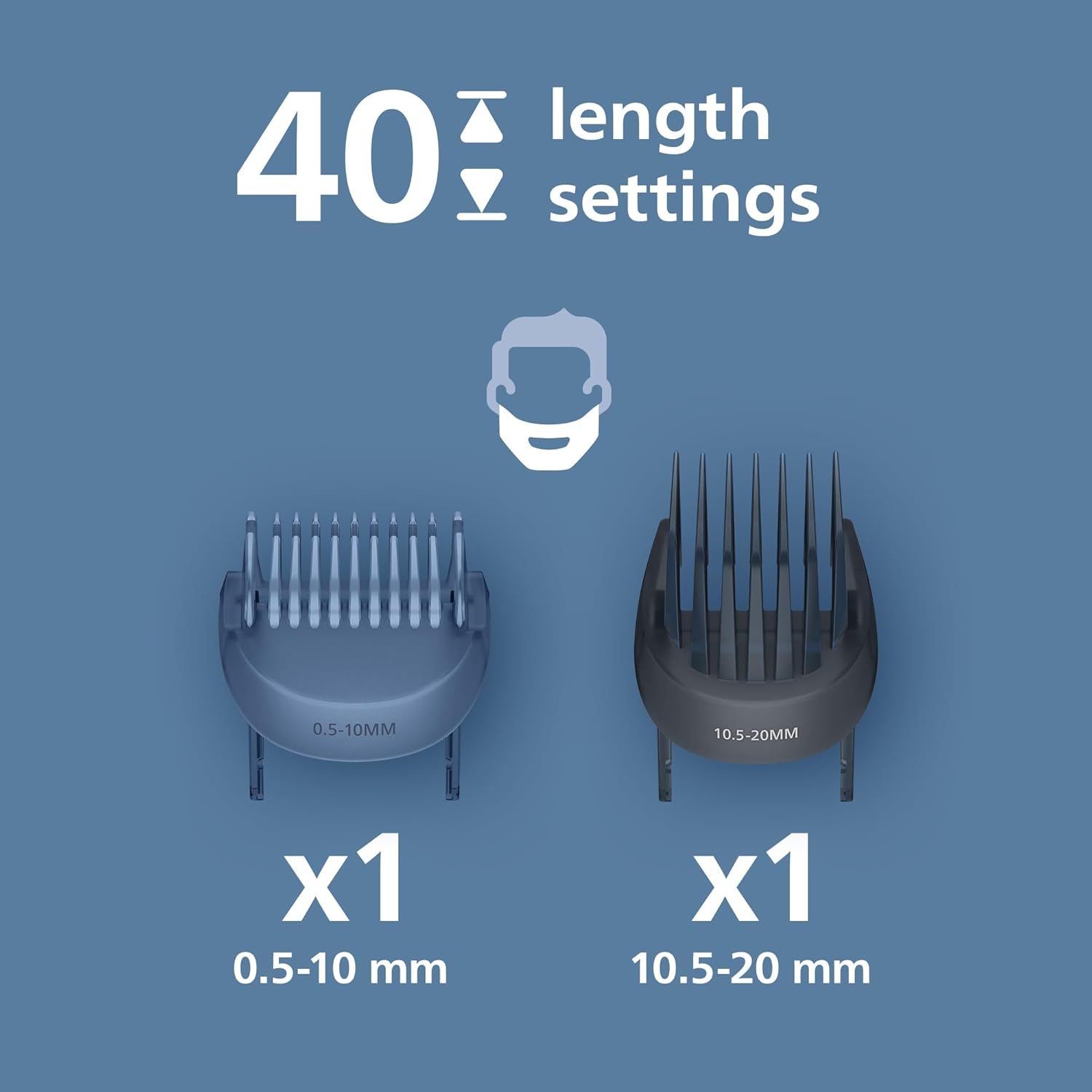 Philips Beard Trimmer 3000 Series - Self-Sharpening Metal Blades, 40 Lock-In Settings, Lift&Trim Comb, 100% Waterproof, Battery Indicator, USB Charging, Model BT3660/15 - Black image number 5