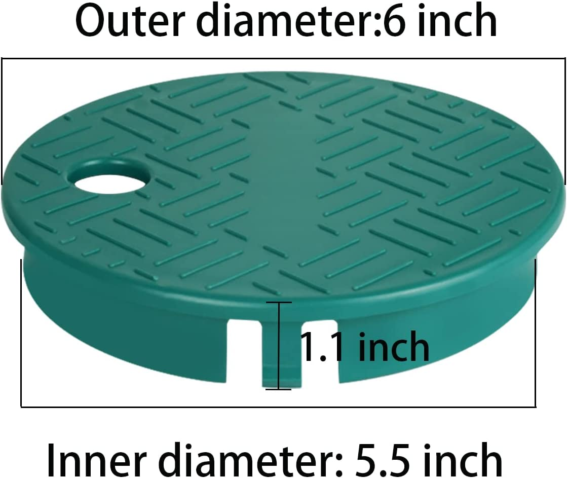 2 Pcs Sprinkler Valve Box Cover Valve Box Cover Lid Replacement for Circular Sprinkler System Irrigation Control Valve Inner Diameter 5.5-Inch - 10Inch 2Piece image number 3