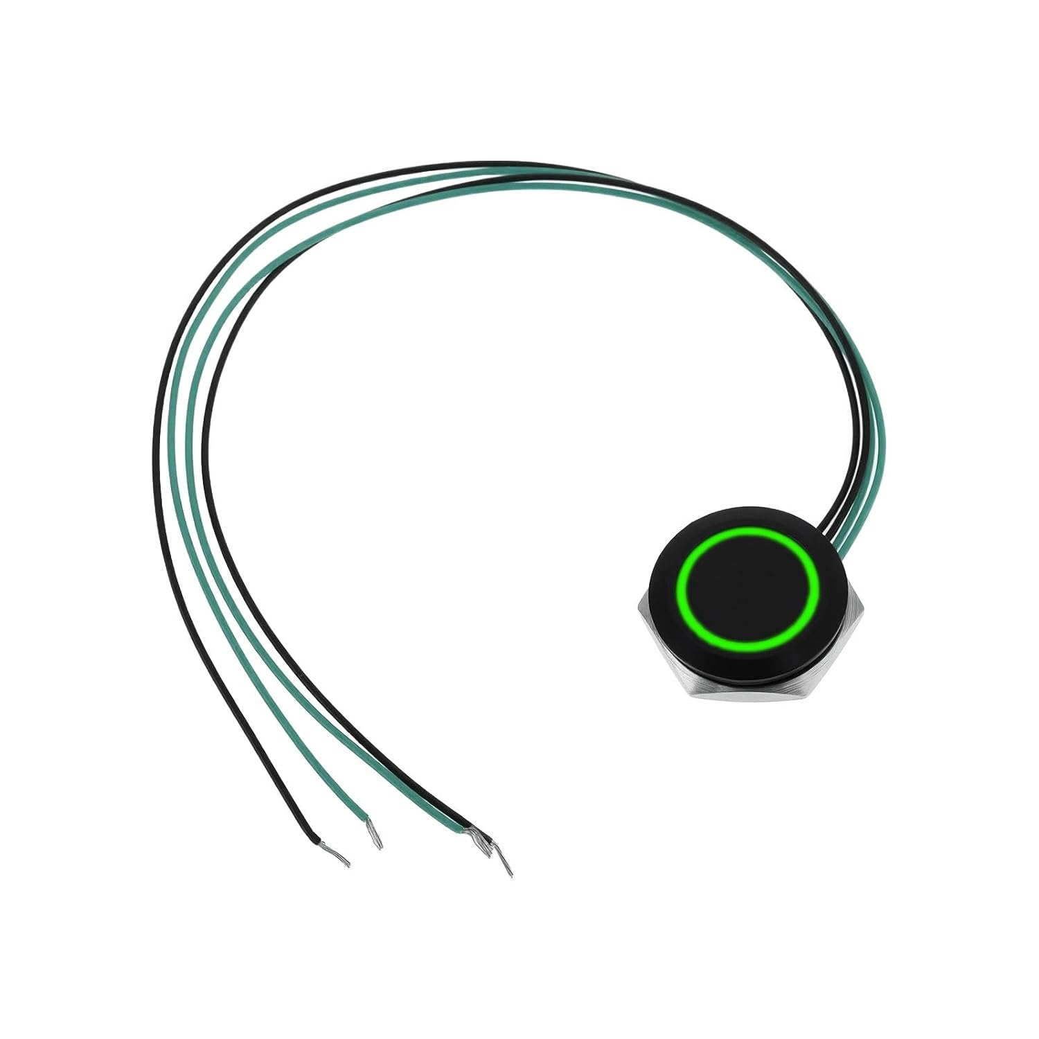 SING F LTD 19Mm Push Button Switch DC12V Auto Reset for Car Horn Doorbell Button Panel (Red)