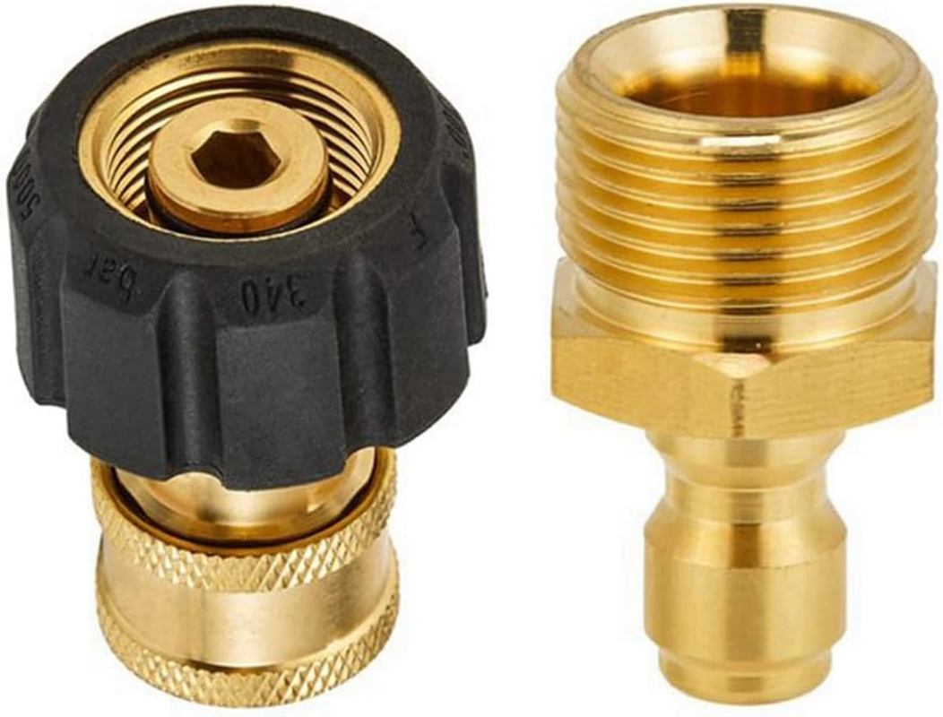 High Pressure Washer Adapter Set Quick Connect Kits Tool to Wand M22 to 1/4 Quick Connect image number 6