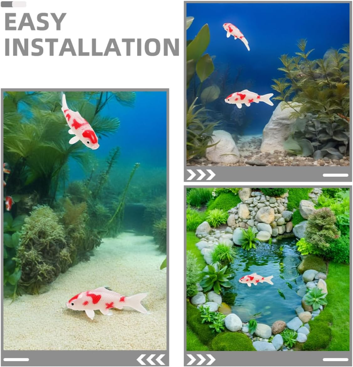 Abaodam 2Pcs Artificial Fish Model for Aquarium Decoration Realistic Floating Fish Figurines for Home and Garden Faderesistant Ornamental for Tanks and Aquatic Scenes image number 3