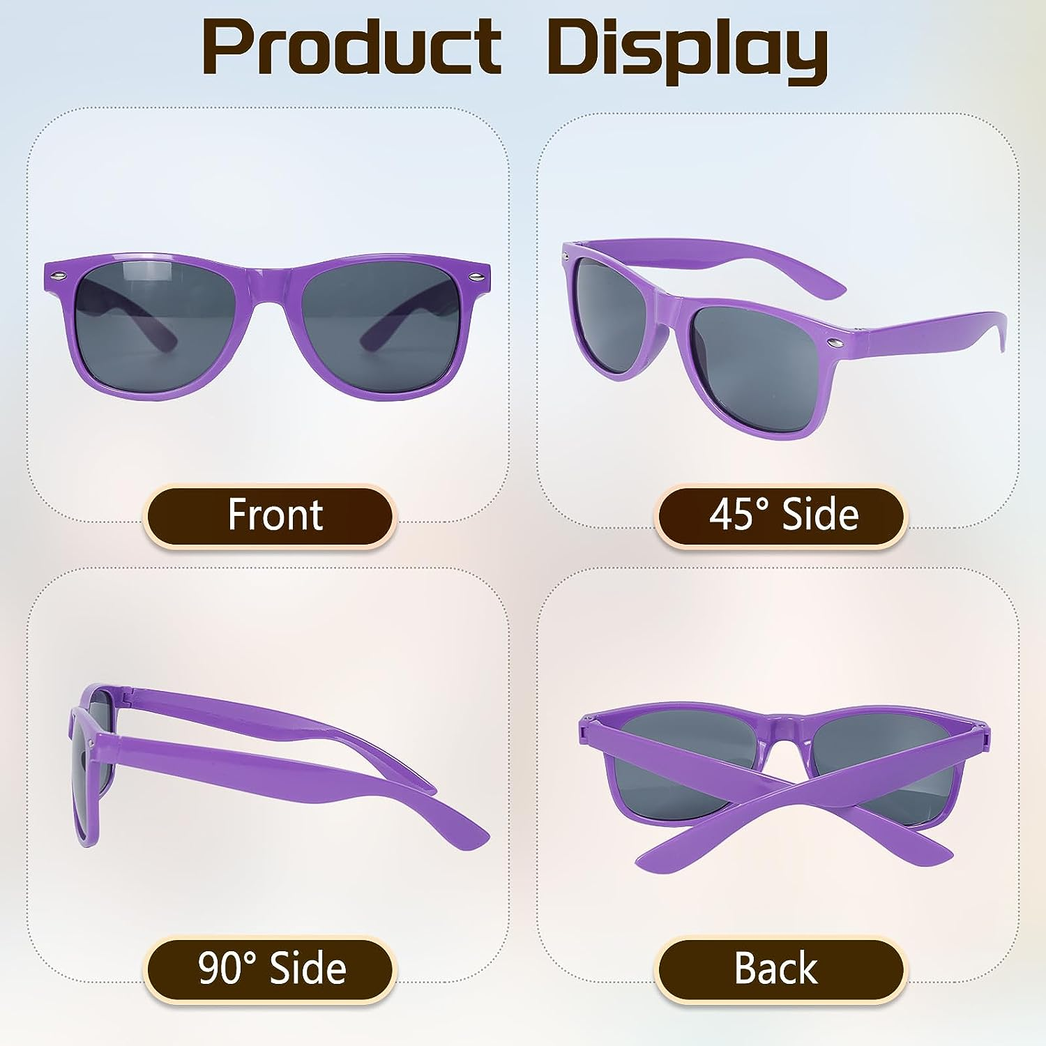 Oundarm Party Glasses Bulk for Kids and Adults, Multi Colors Eyewear for Party Supplies Party Favors Gifts Treat Bag Fillers, Photo Props for Beach Pool Party