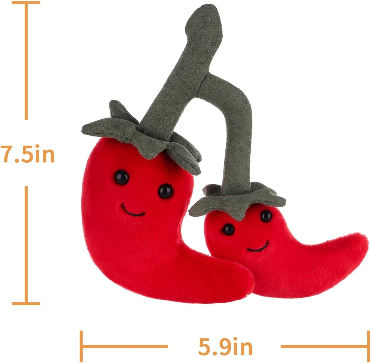 Apricot Lamb Passionate Chili Stuffed Animals for Kids, Soft Cute Plush Toys for Baby Girl and Boy, 7.5 Inches image number 5