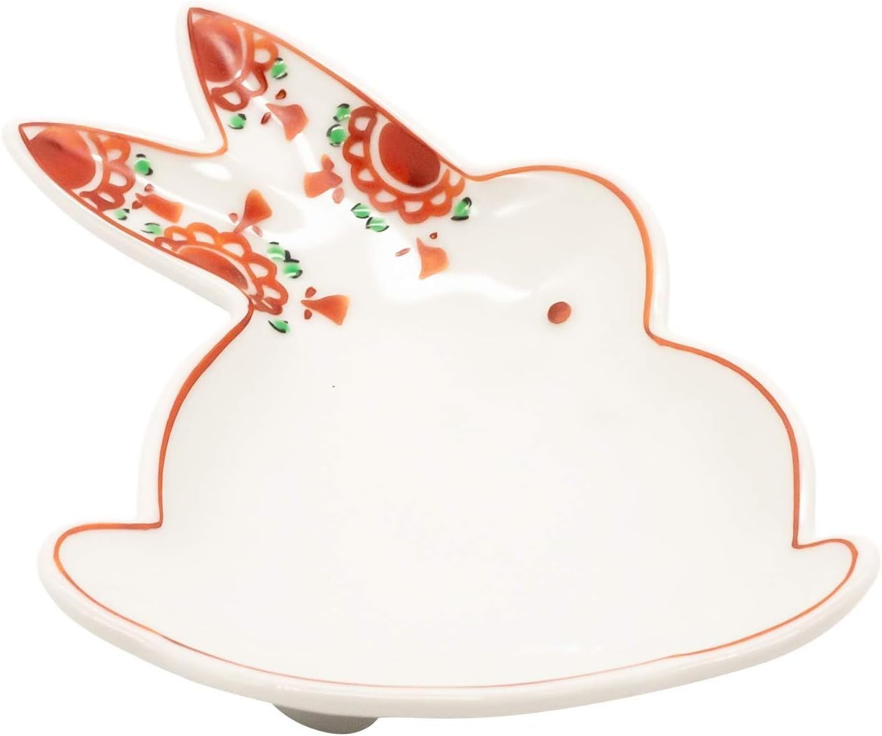 Arita Pottery 478489 Denpei Kiln Namei Dish, Approx. 5.1 X 3.9 Inches (13 X 10 Cm), Rabbit, Rabbit, Made in Japan image number 3