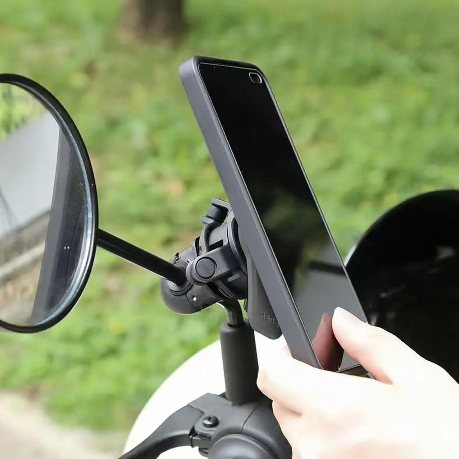 Luzcauwy Universal Phone Adapter - Quick Release Adhesive Mount Compatible with Quad Lock System - Secure Locking Plate for Motorcycle, Bicycle & Car (Blue) image number 5