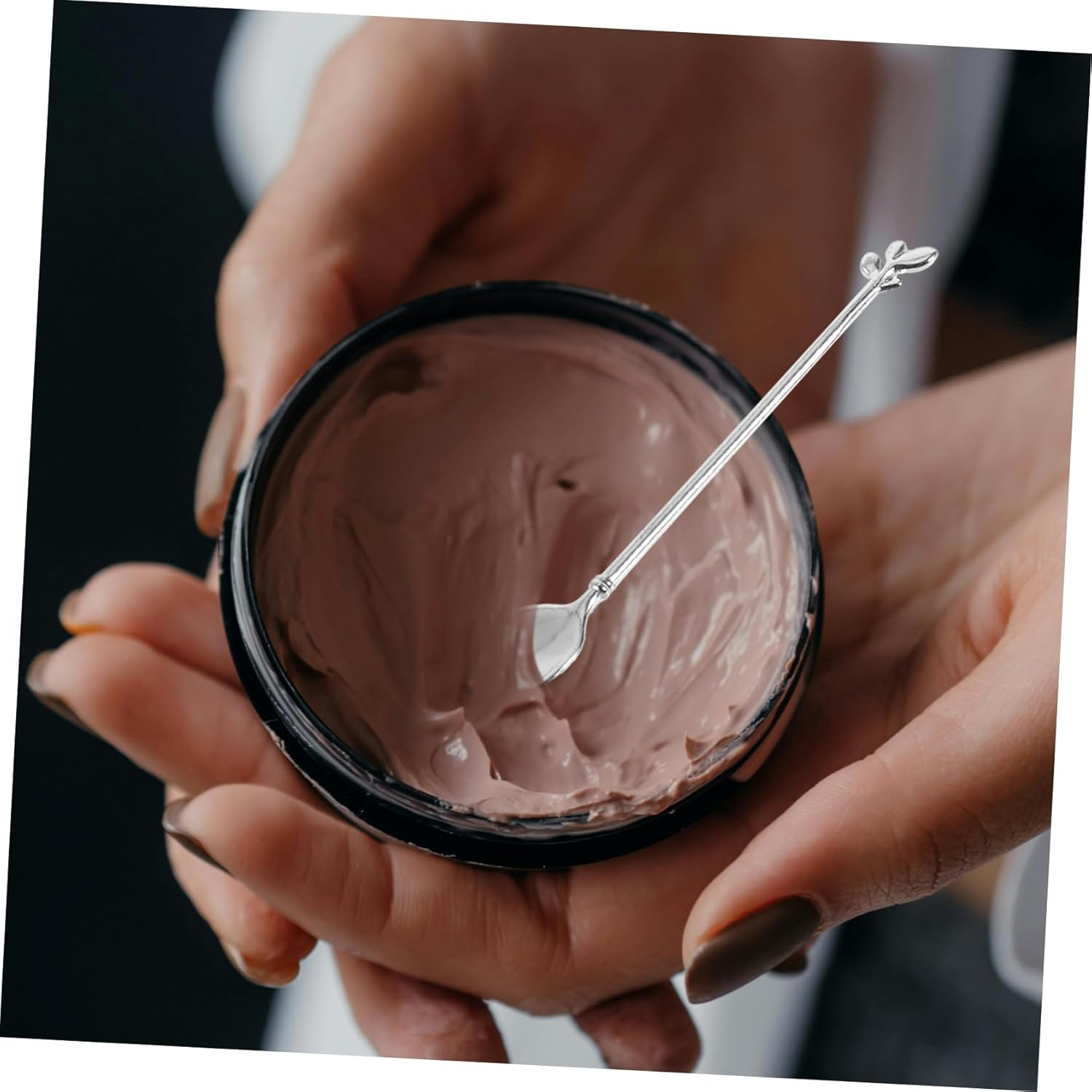 DEARMAMY Facial Cream Spoon Skincare Makeup Spatula Small Scoop for Cream Beauty Tool Portable image number 1