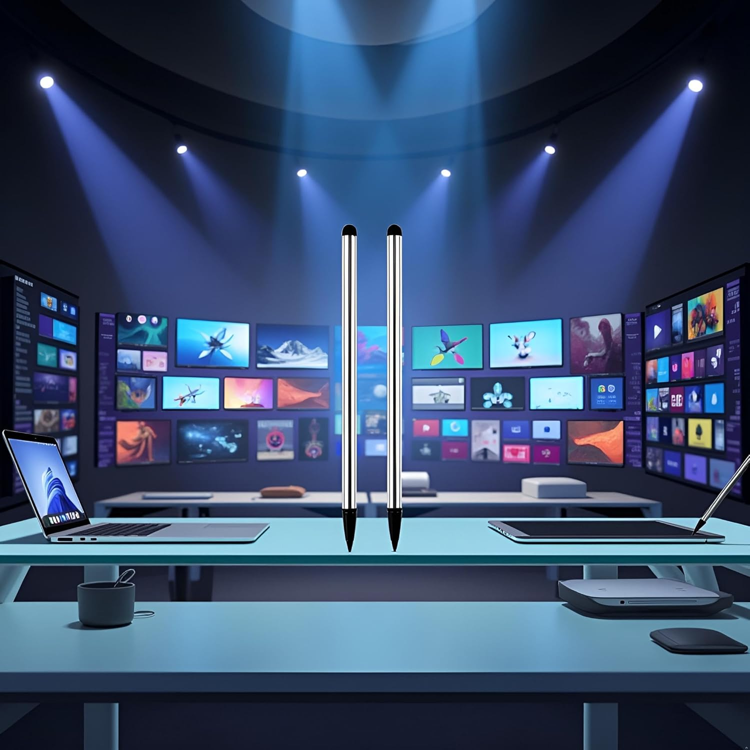 3Pcs Silver Stylus Pens,Universal Fine Point Pencil for Tablet and Other Touch Screens,High Precision Stylus for All Universal Touch Screen Devices Stylus Pens Accessories image number 3