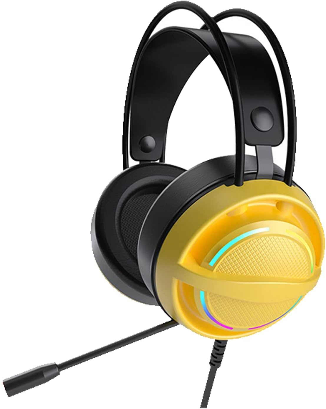 Upgrade Headset Foldable RGB Light Noise Reducer Stereo Gaming Headphones Mic for CSGO Headphones Ear Cancellation image number 4