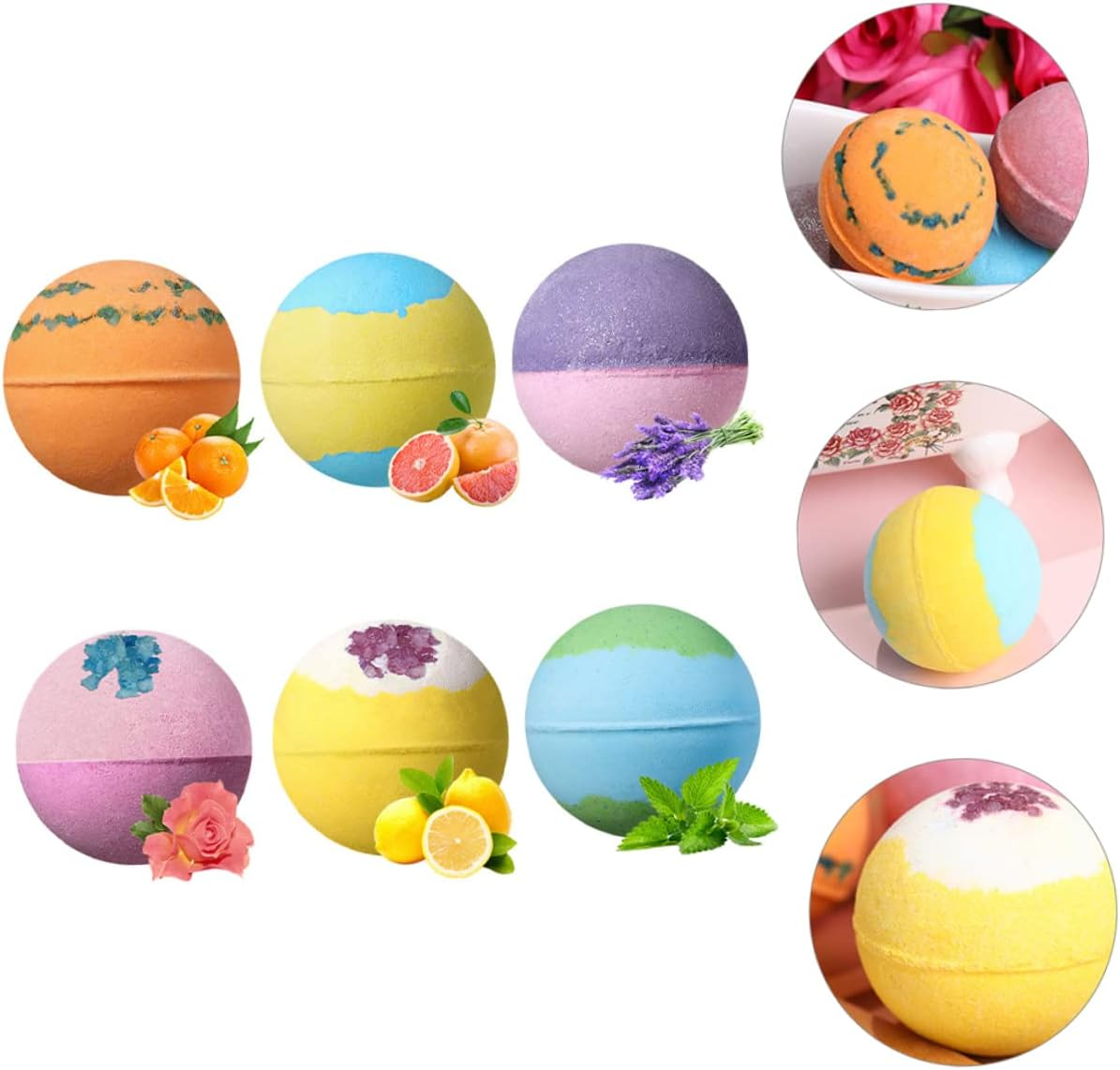 6Pcs Natural Bath Organic Shower Relaxing Spa for Home Travel and Hotel Use