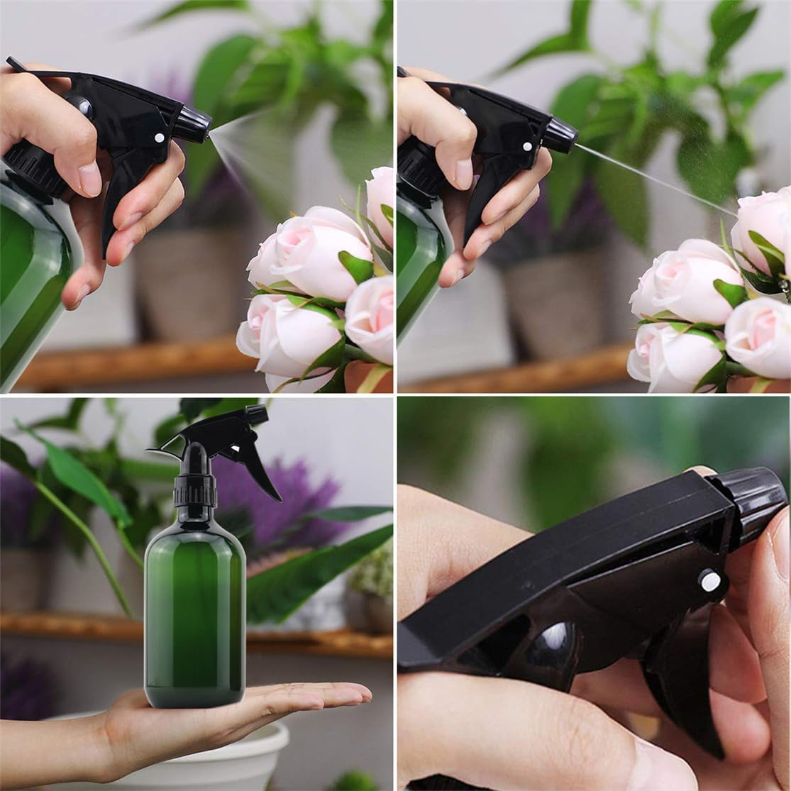 ILSSLI Plastic Spray Bottles 17OZ Empty Spray Bottle 2PCS Refillable Water Squirt Bottles Leakproof Water Spray Bottles for Cleaning Solution Alcohol Gardening Plants and Hairdressing image number 3