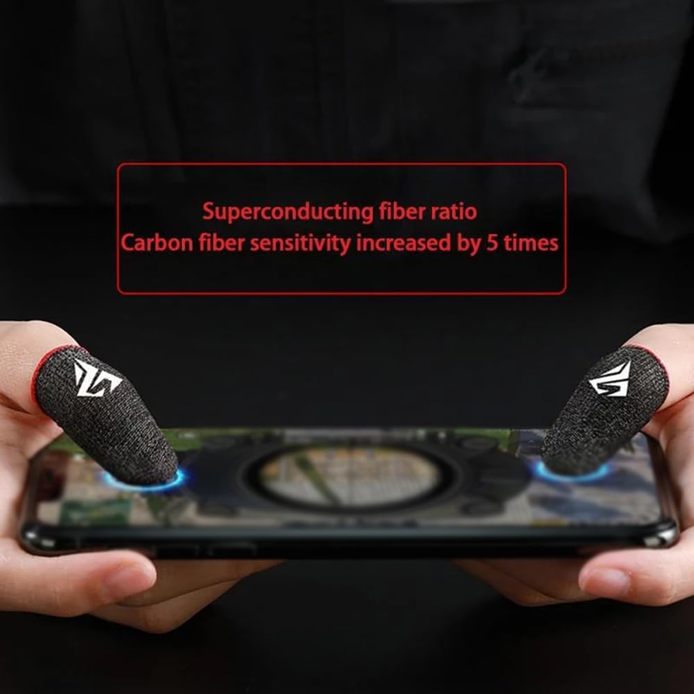 3 Pairs Phone Mobile Game Finger Sleeve Thumb Gloves Sweatproof Gamer for PUBG Pink (Style B)