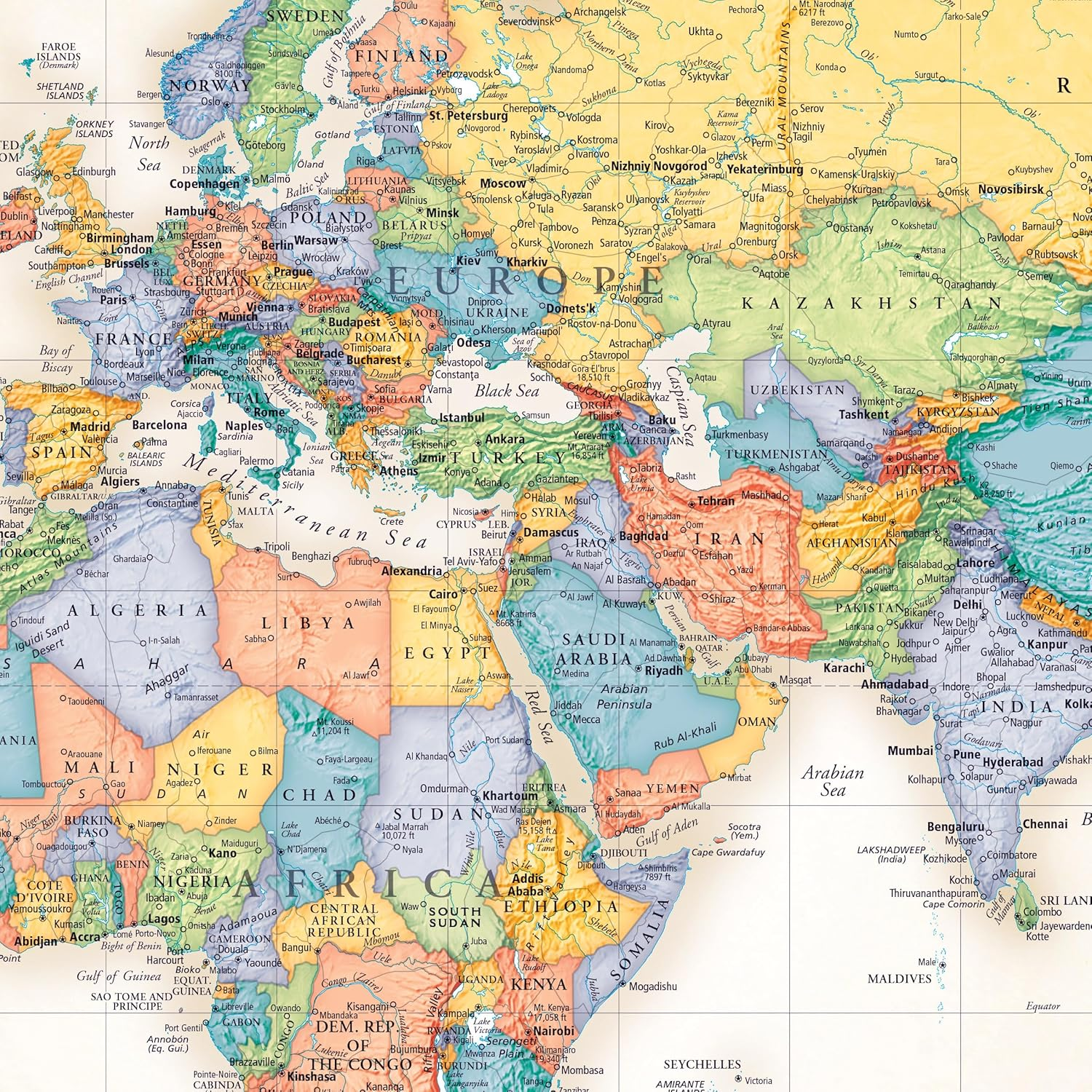 Rand Mcnally Classic Edition World Wall Map &ndash; Laminated Rolled image number 2