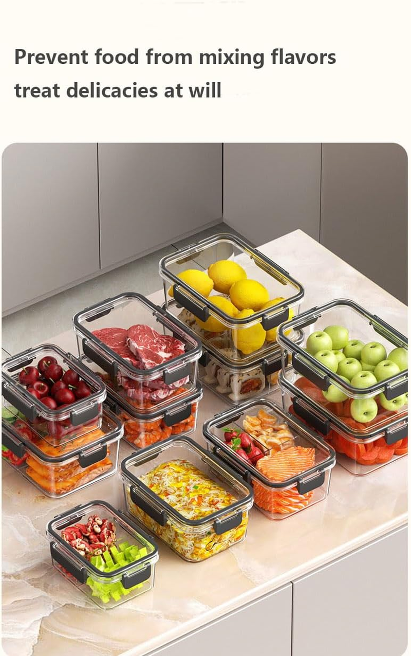 YHIXYUNAZ 12Pcs Airtight Glass Food Storage Containers with Locking Lids &ndash; Leakproof, Microwave Food Containers, Lunch Box for Kitchen Storage & Organisation image number 2