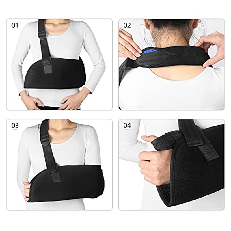 Arm Sling, Arm Support for Adults, Breathable Shoulder Immobilizer Elbow Arm Support for Broken Arm, Wrist, Elbow, Shoulder Injury, Available for Women and Men image number 2