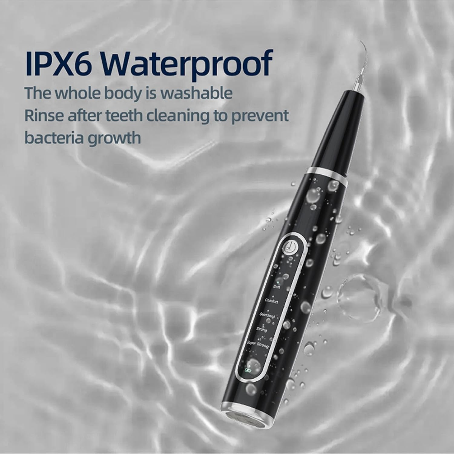 Oolong 5-Mode Dental Plaque Remover, Rechargeable Tartar Cleaner with 4 Heads & LED Light, Waterproof, Portable Teeth Cleaning Kit for Home/Travel image number 1